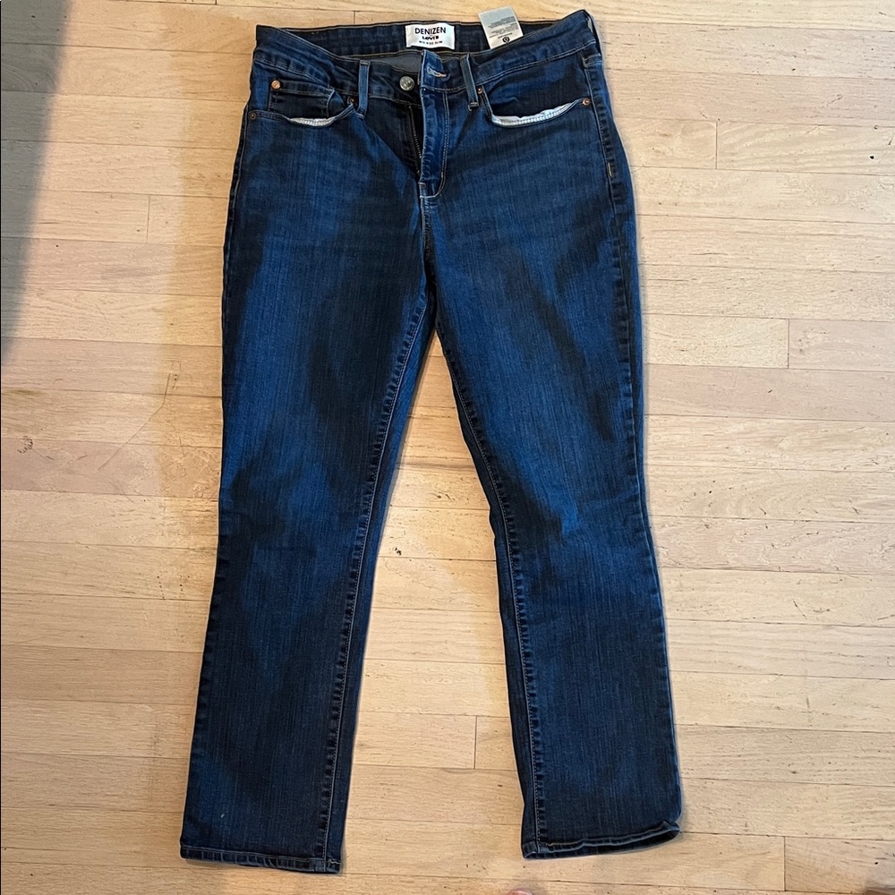 Denizen Levi’s Dark Blue Denim Stretch Jeans mid rise slim 10s 30x28